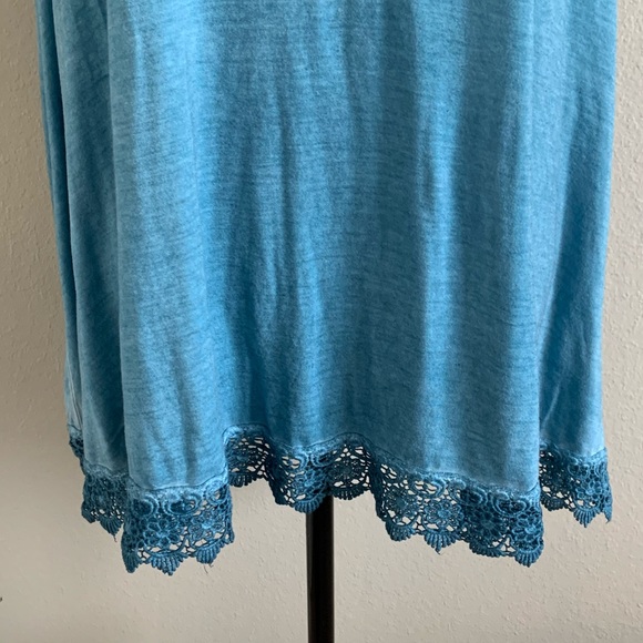 Altar’d State Teal Blue Burnout Top - Picture 3 of 7